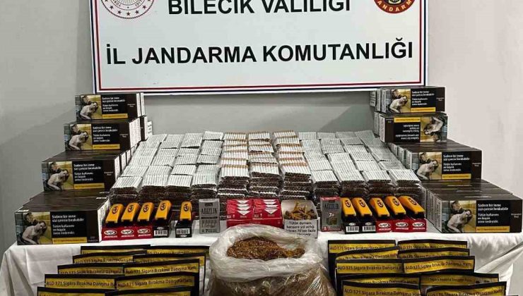 Pazaryeri’nde kaçak makaron operasyonu