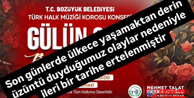 “Gülün Sesi, Bülbülün Türküsü” Konseri Ertelendi