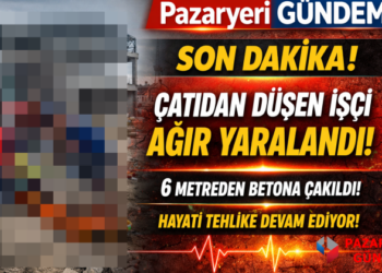 Pazaryeri’nde Feci Kaza: Çatıdan Düşen İşçi Ağır Yaralandı
